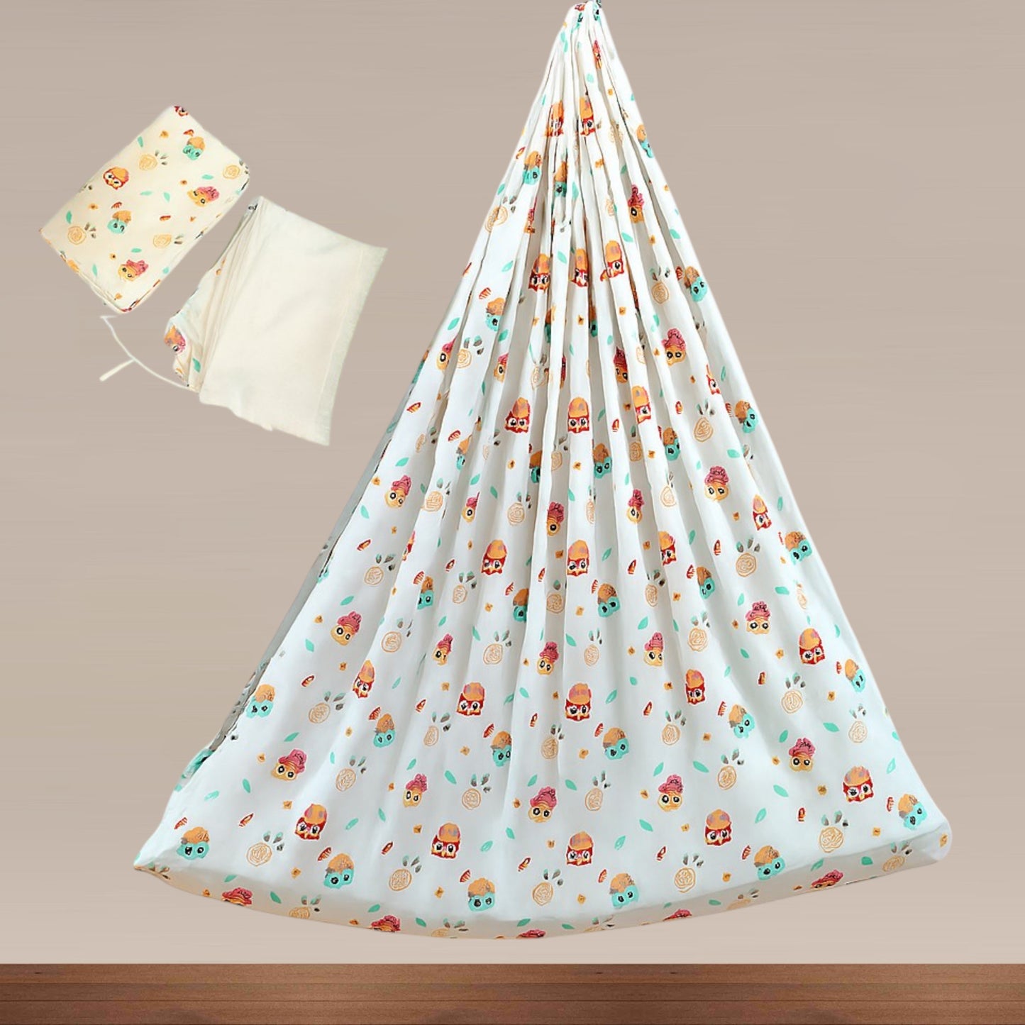 Muslin Premium Hooded Thottil With Net