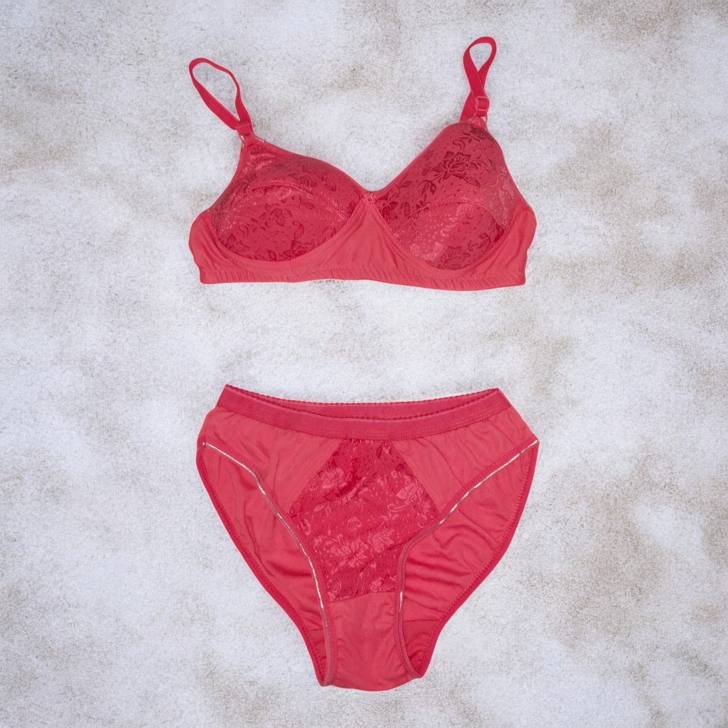 Women Printed Padded Bra Set