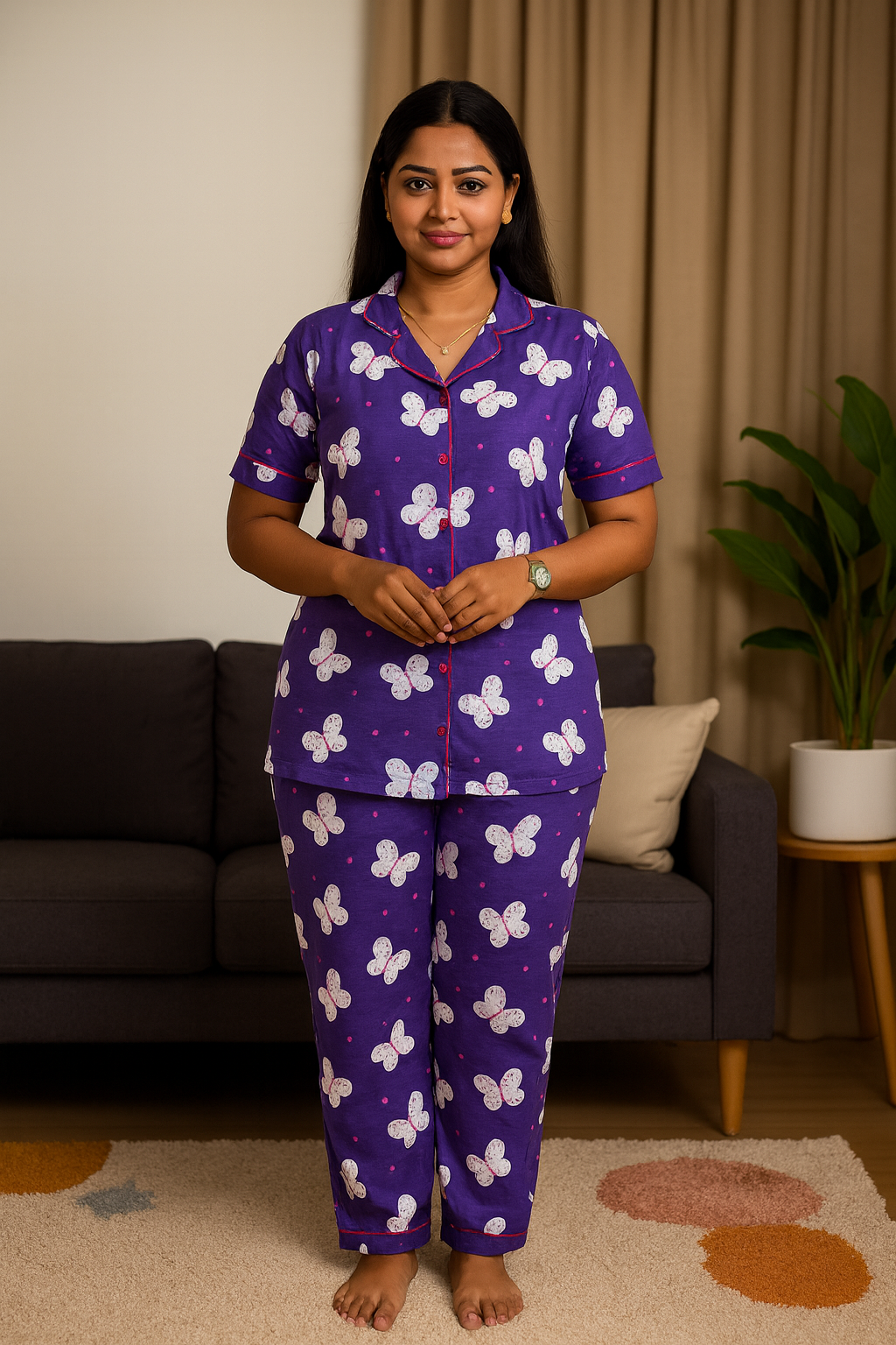 Women Collar Co-ord Set