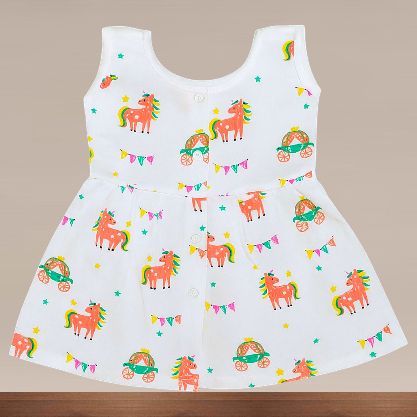 Muslin Premium Button Frock