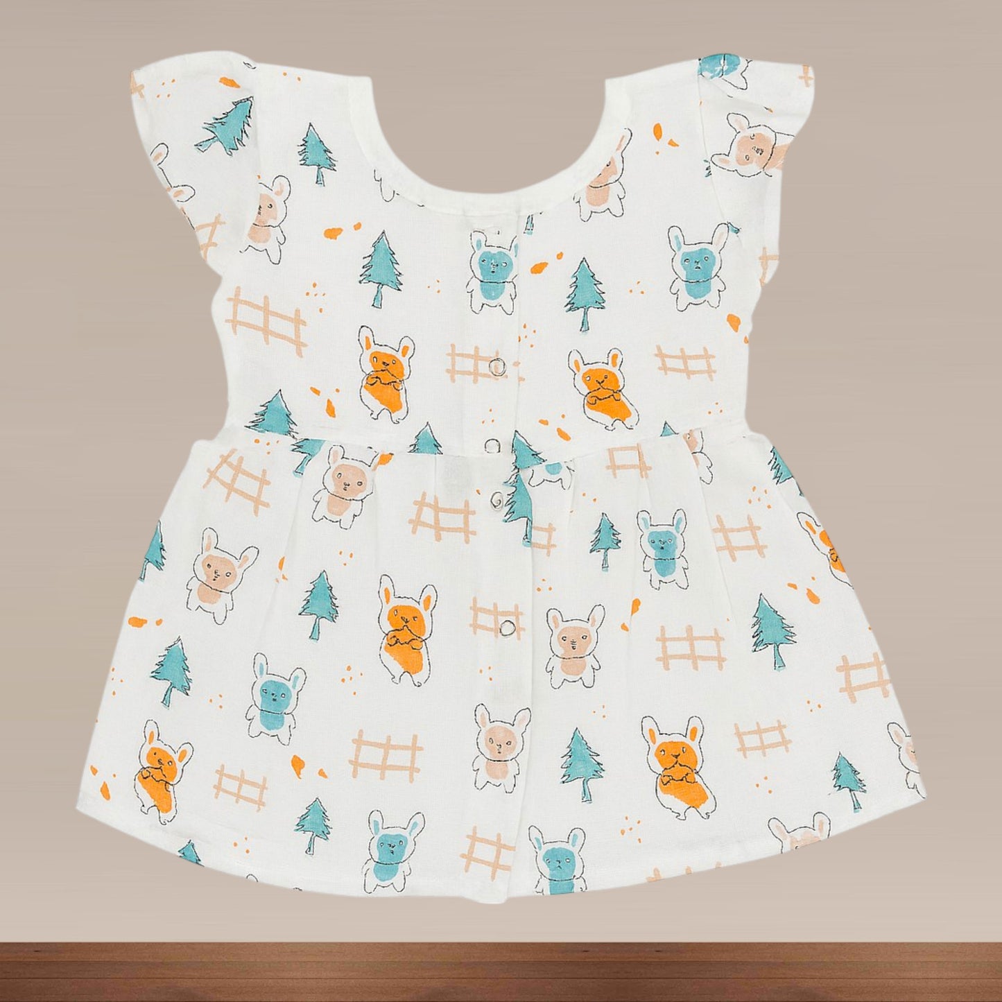 Muslin Premium Baby Girl Frill Frock