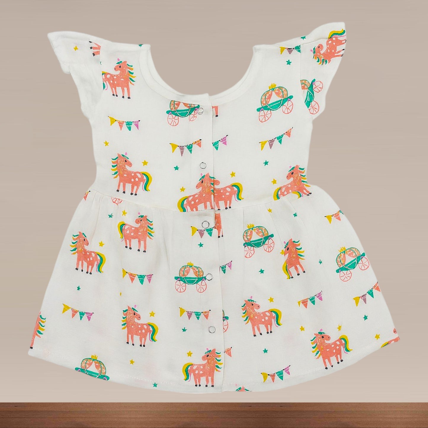 Muslin Premium Baby Girl Frill Frock