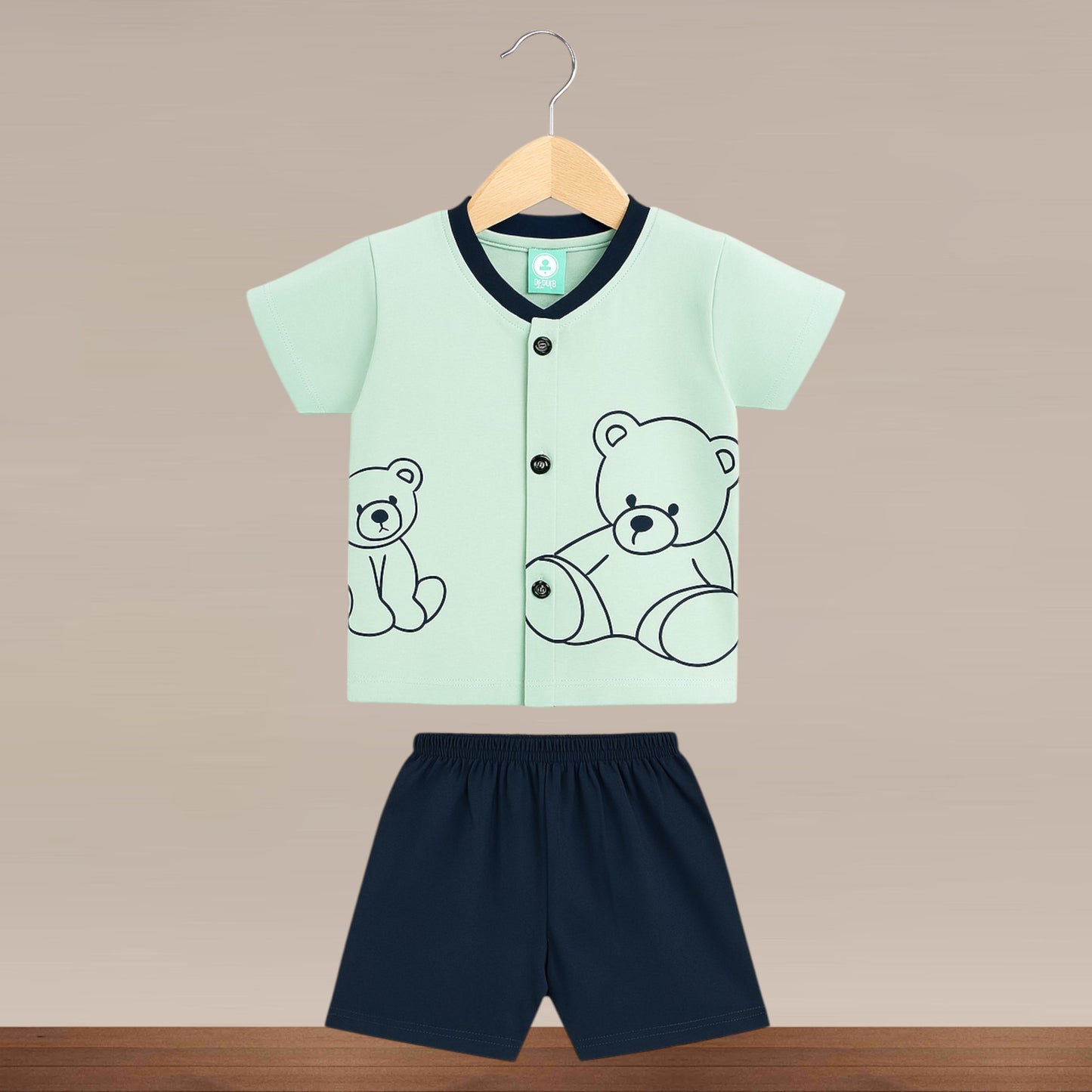 Premium Boy Baby Front Open Shorts Set - 223