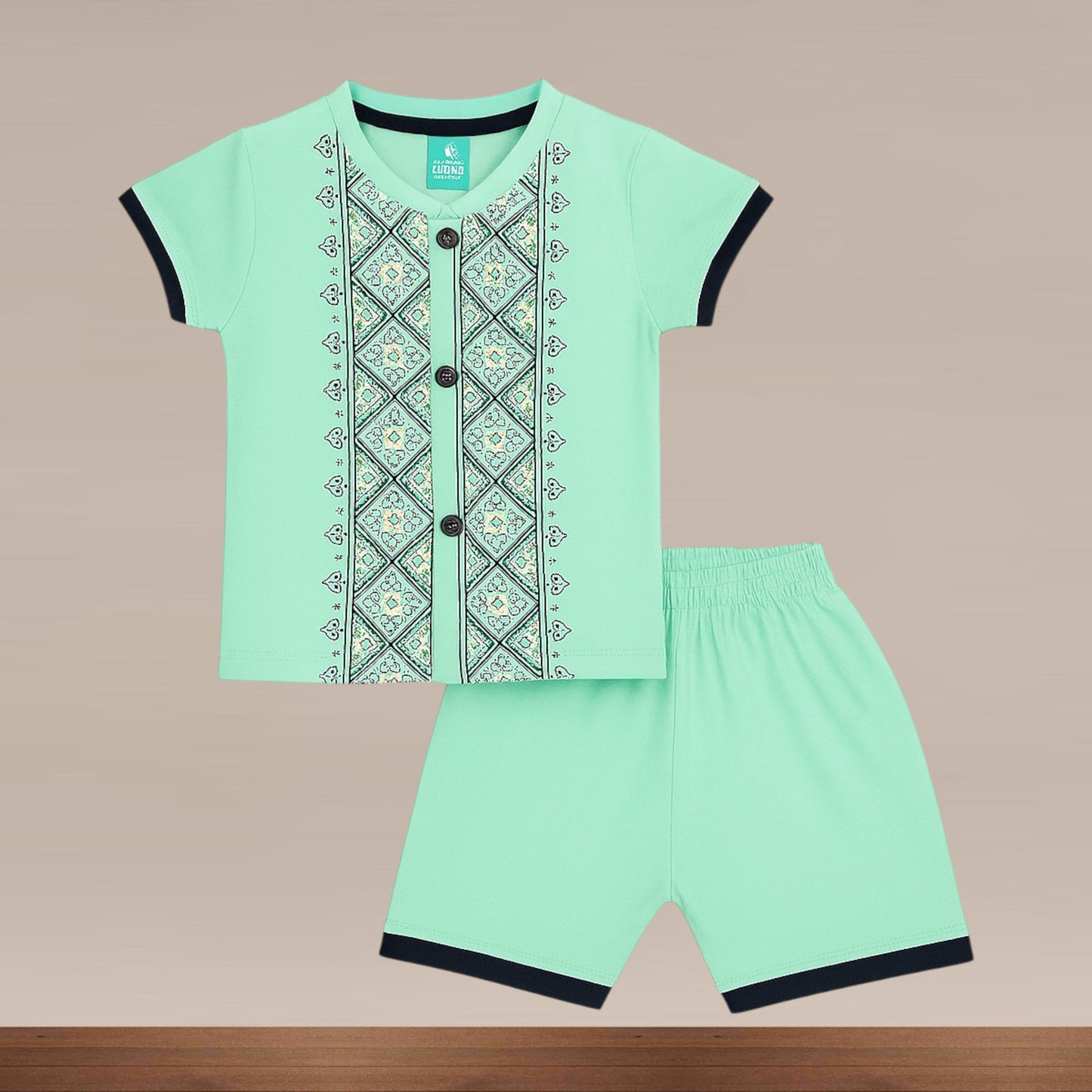 Premium Boy Baby Front Open Shorts Set - 223