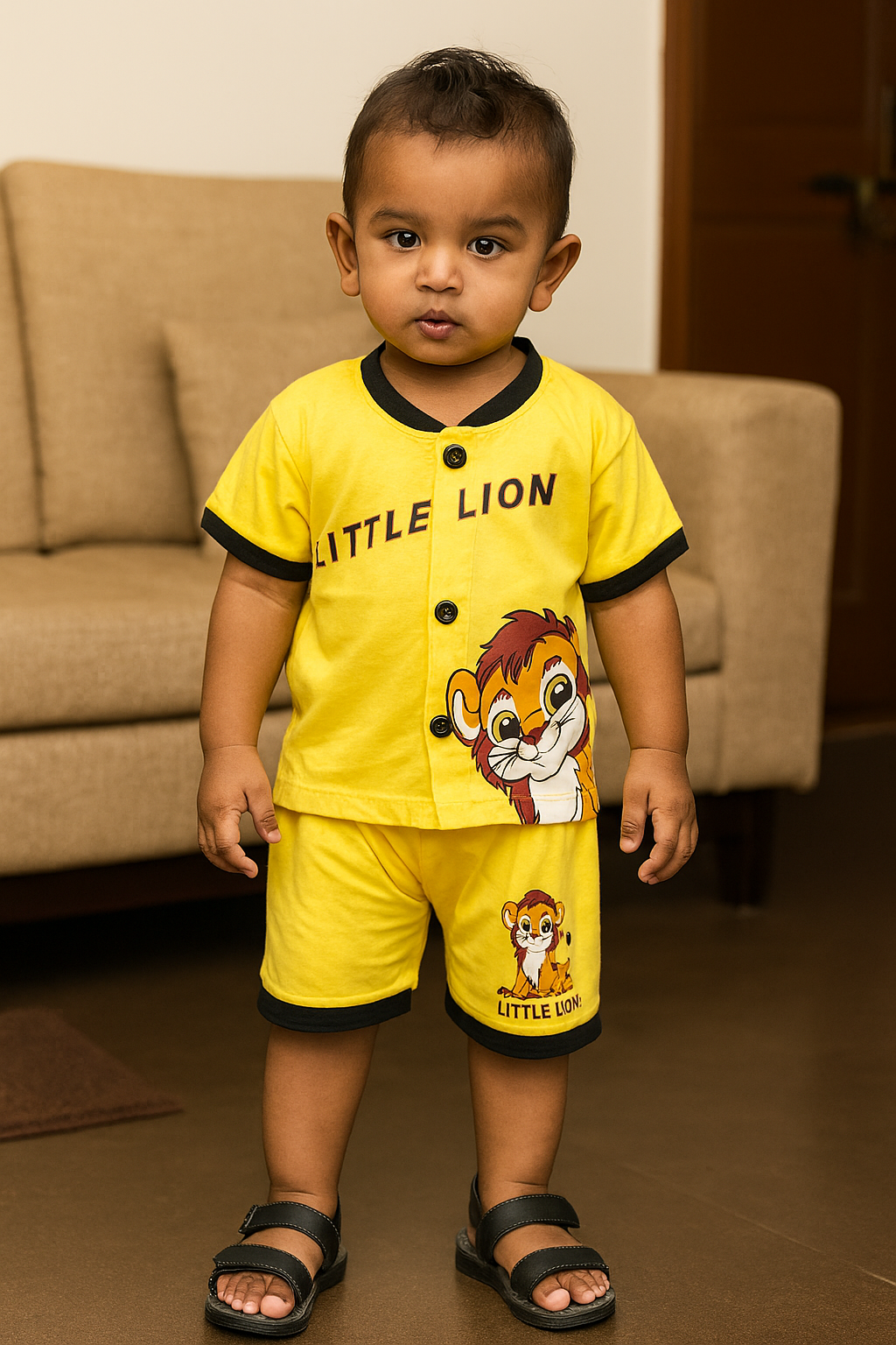 Premium Baby Boy Front Open Shorts Set - 223