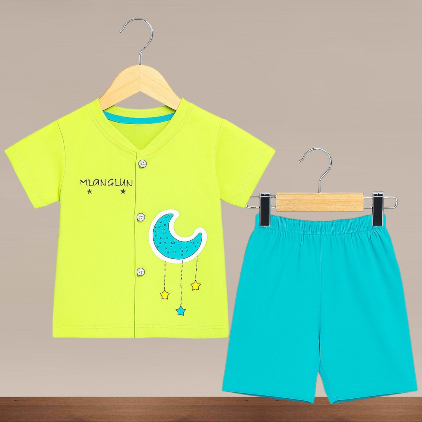 Premium Baby Boy Front Open Shorts Set - 223