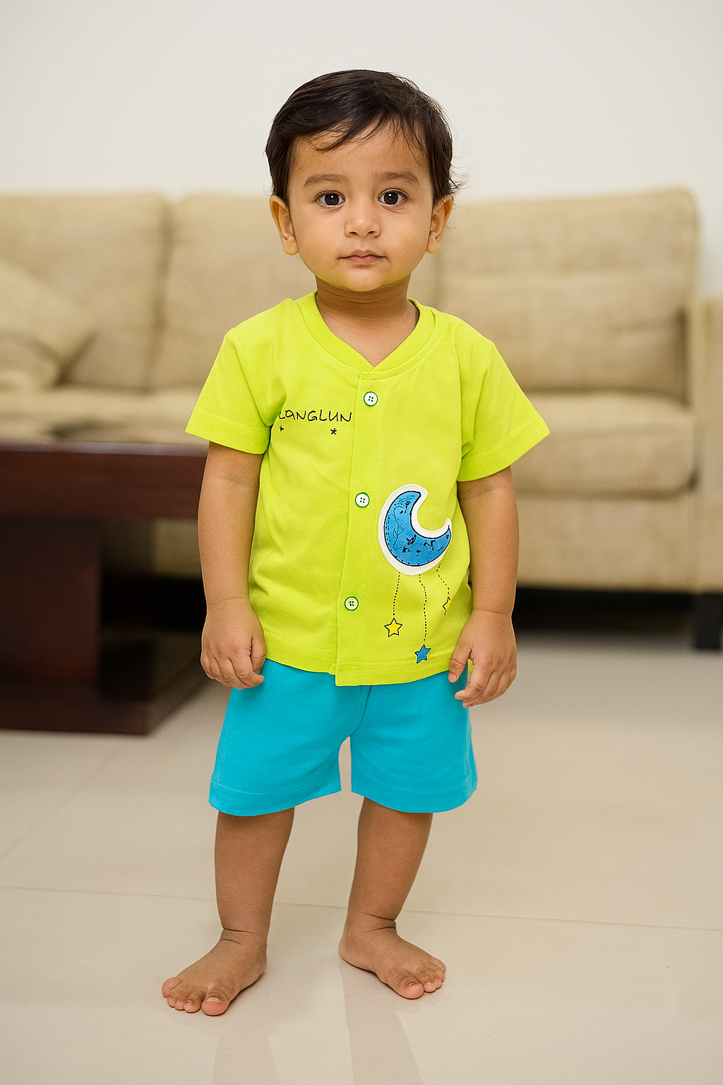 Premium Baby Boy Front Open Shorts Set - 223
