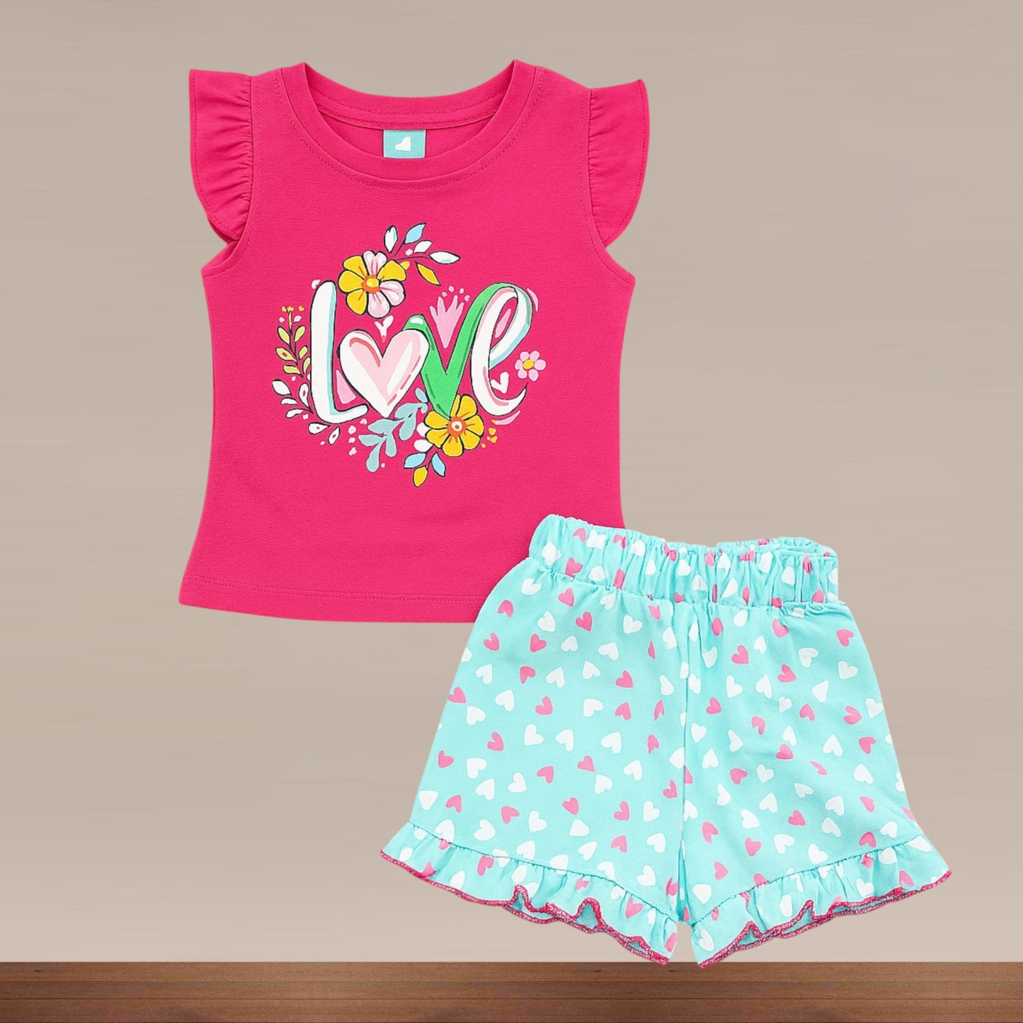 Premium Girl Baby Fancy Shorts Set - 227