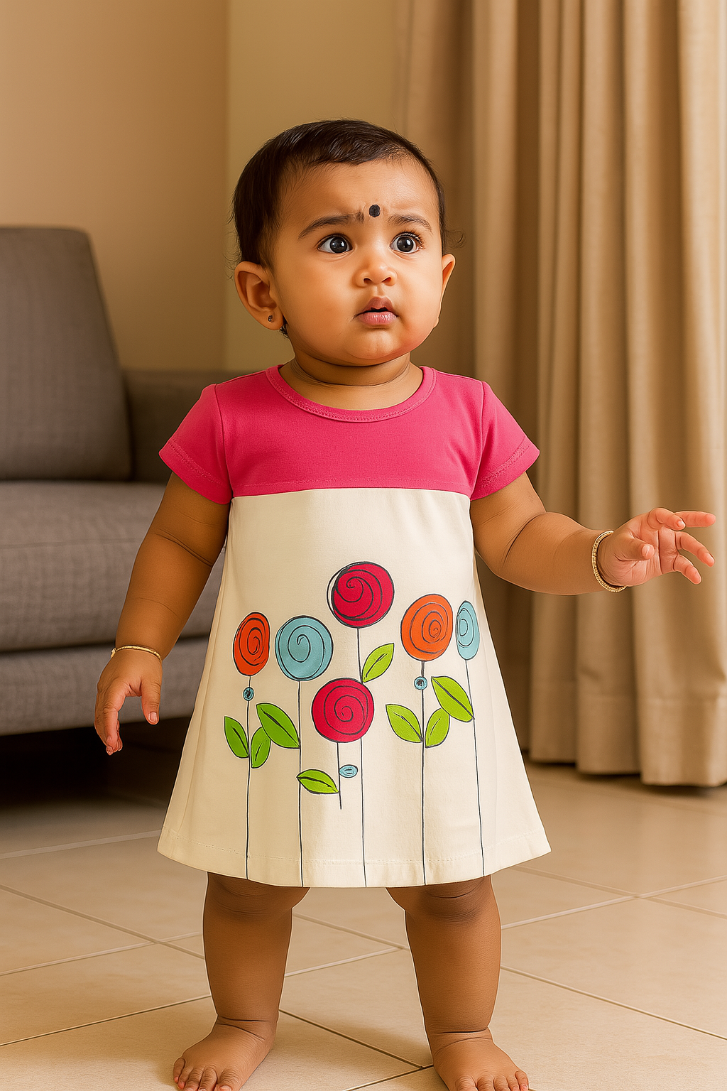 Premium Girl Baby Frock - 3010