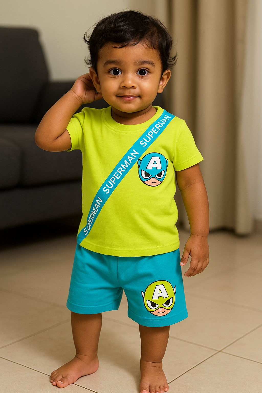 Premium Boy Baby Half Sleeve Shorts Set - 216