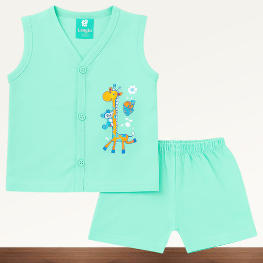 Premium Baby Front Button Shorts Set - 3002