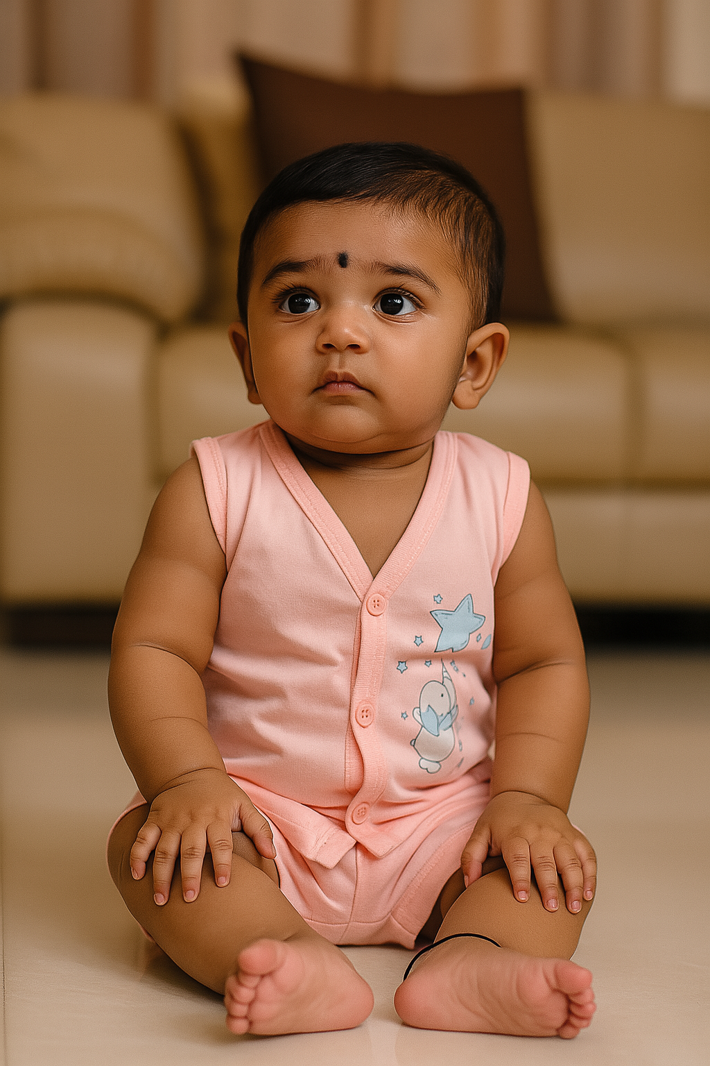 Premium Baby Front Button Shorts Set - 3002