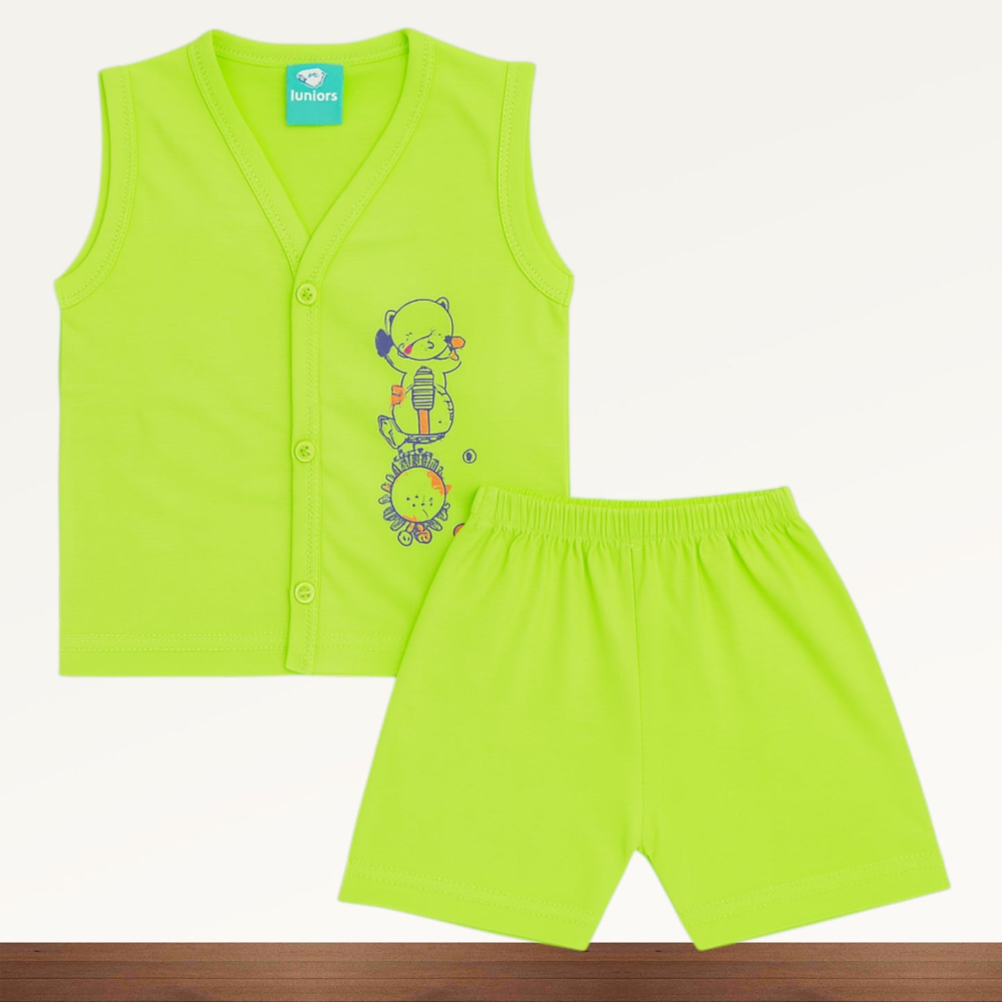 Premium Baby Front Button Shorts Set - 3002