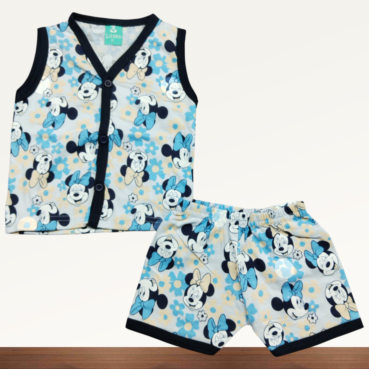 Premium Baby Front Button Shorts Set - 3002