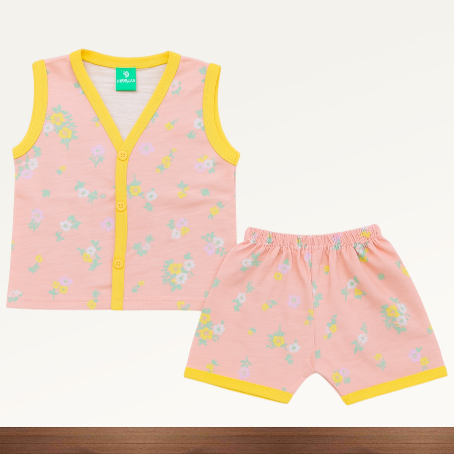 Premium Baby Front Button Shorts Set - 3002
