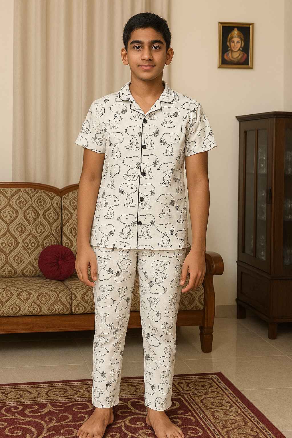 Boy Half Sleeve Pant Collar Set