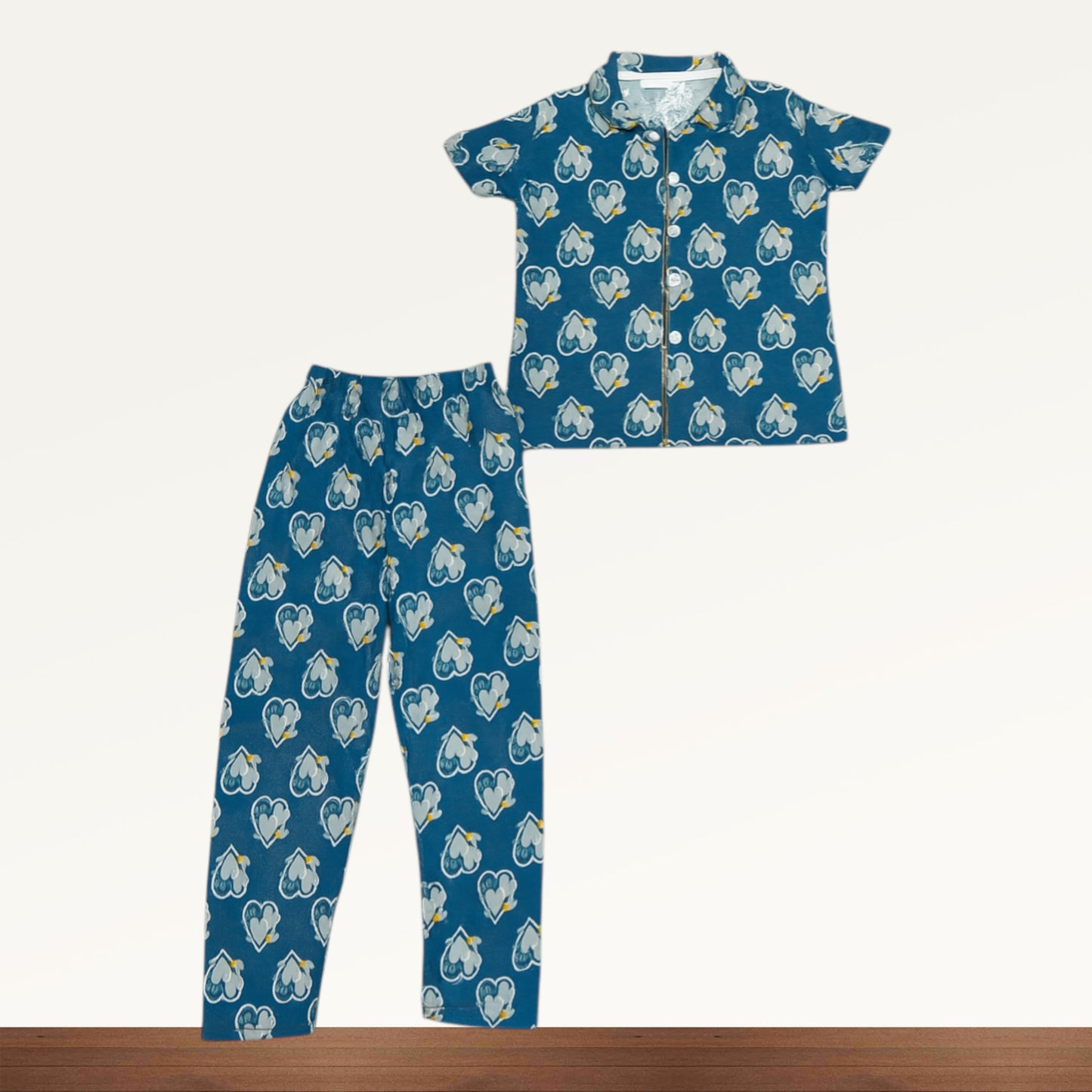 Girl Half Sleeve Pant Collar Set