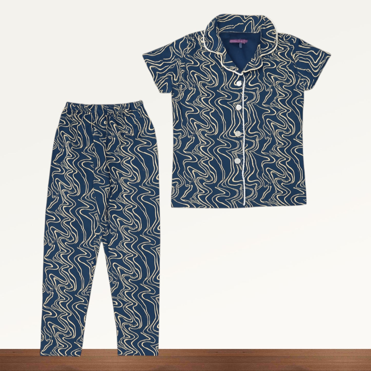 Girl Half Sleeve Pant Collar Set