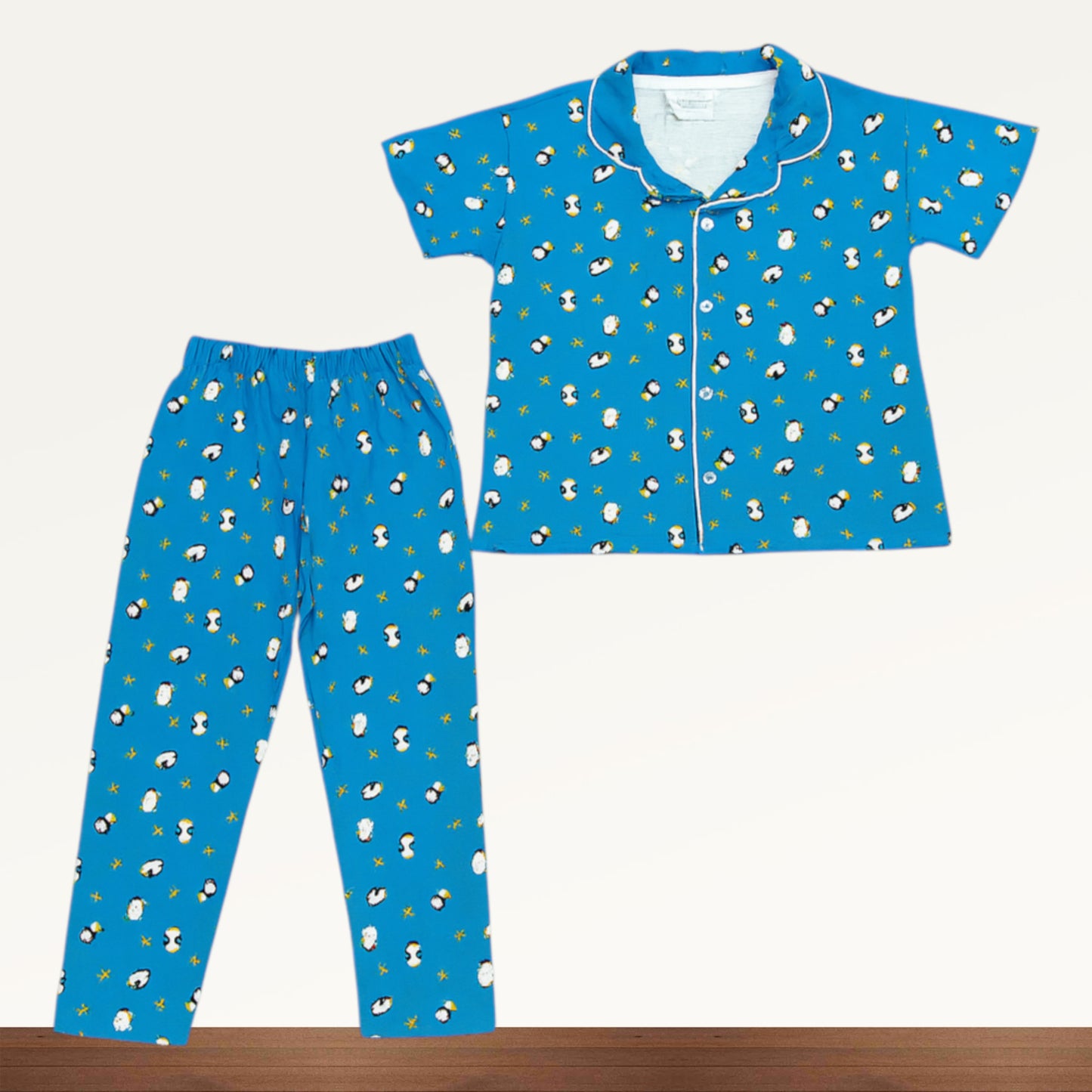 Girl Half Sleeve Pant Collar Set