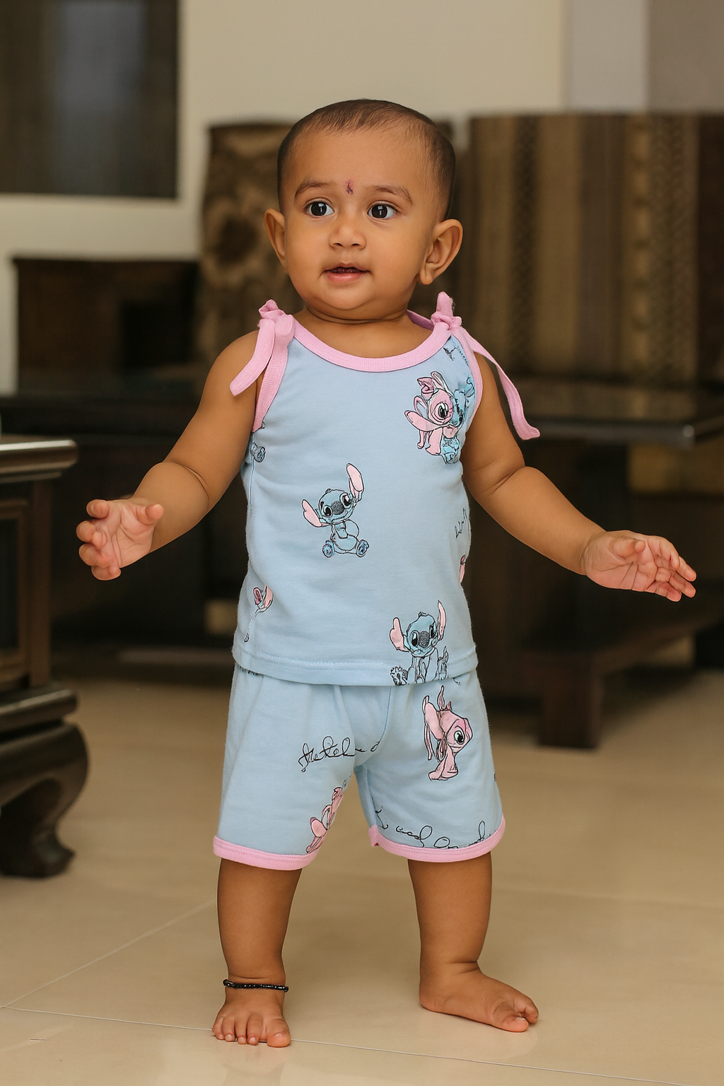 Premium Baby Tie Knot Shorts Set - 3005
