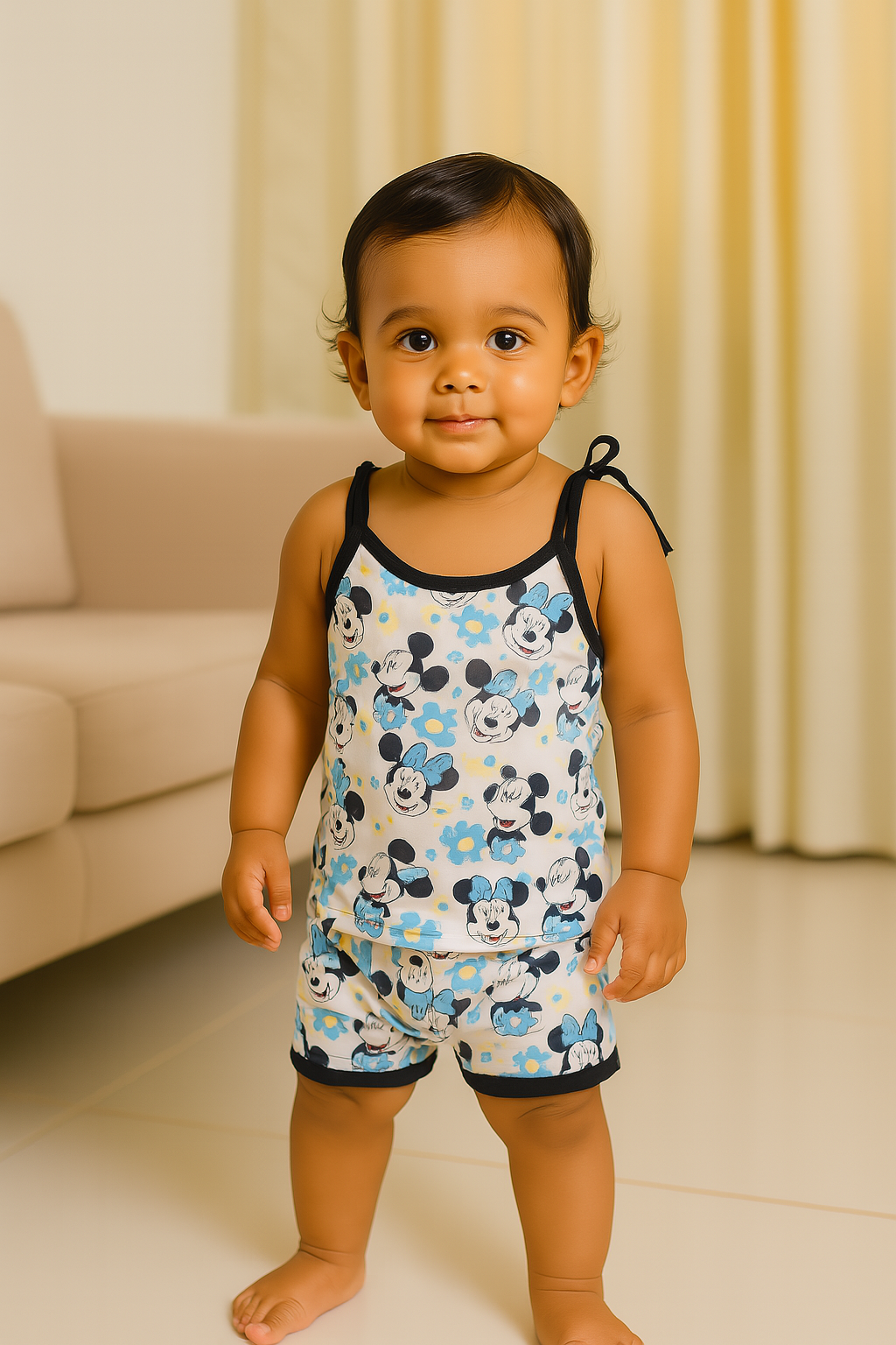 Premium Baby Tie Knot Shorts Set - 3005
