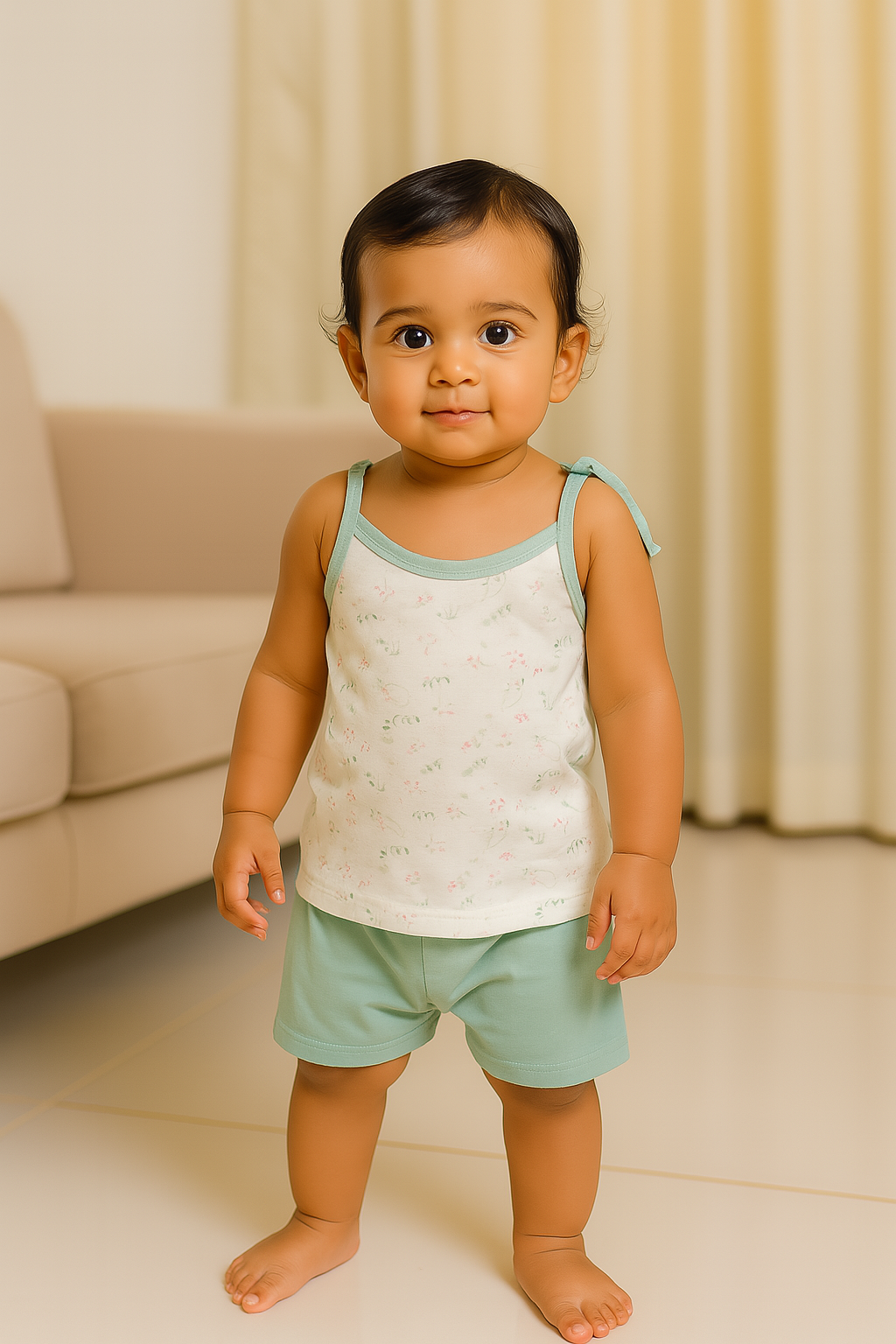 Premium Baby Tie Knot Shorts Set - 3005