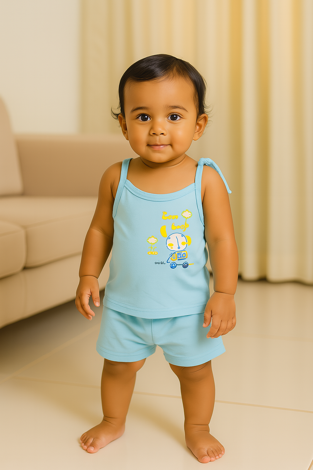 Premium Baby Tie Knot Shorts Set - 3005