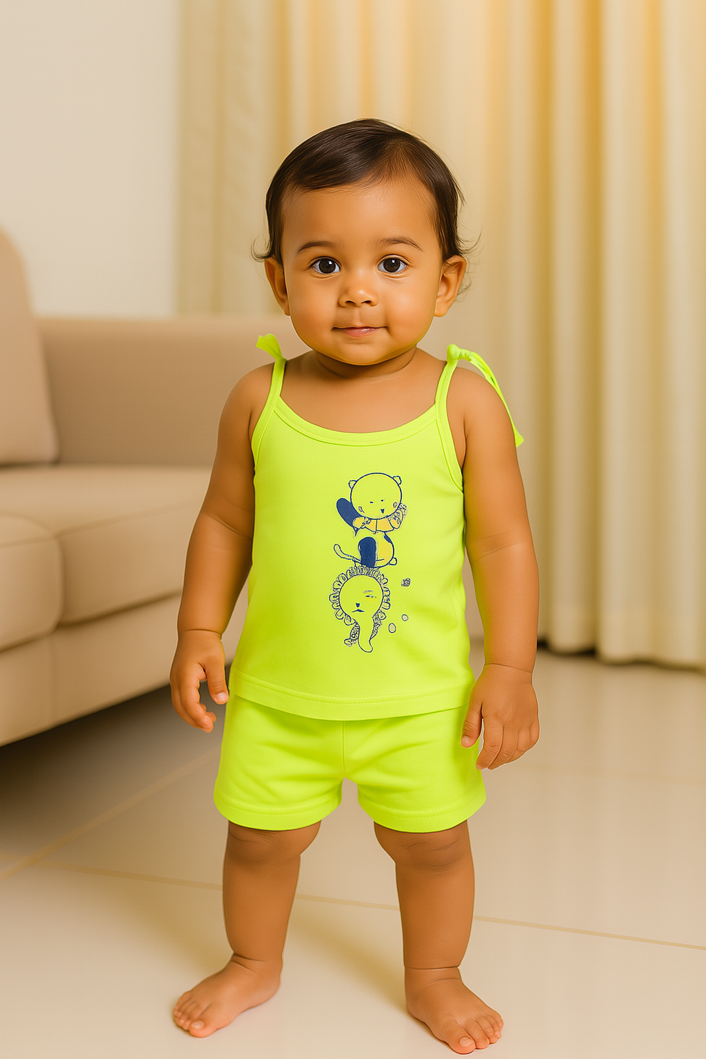 Premium Baby Tie Knot Shorts Set - 3005