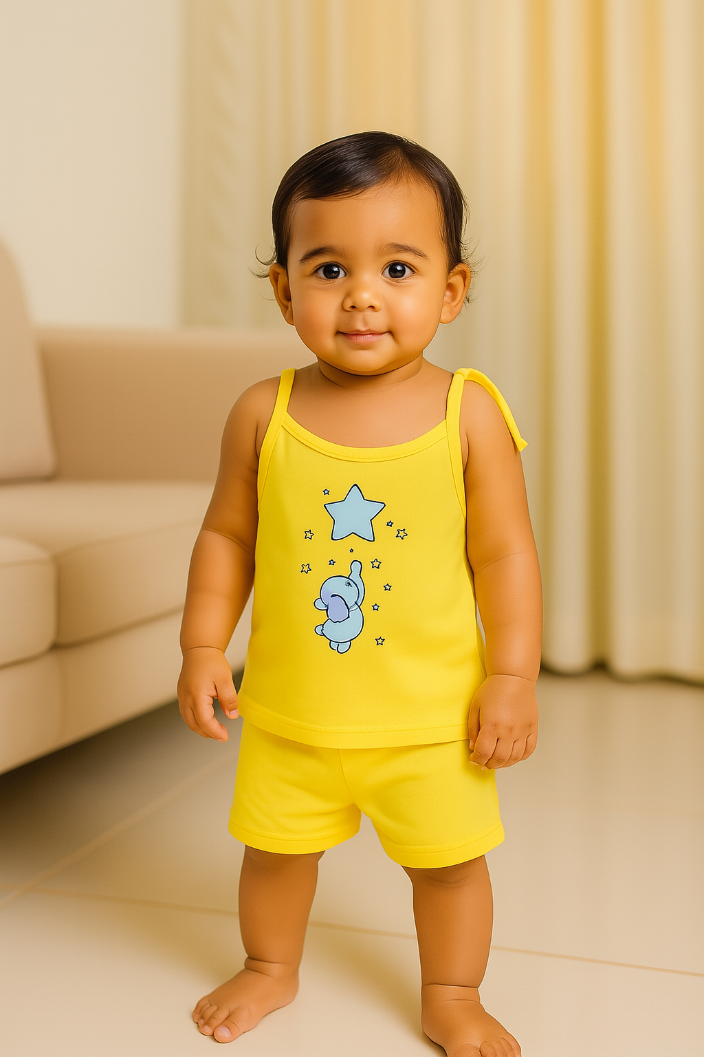 Premium Baby Tie Knot Shorts Set - 3005
