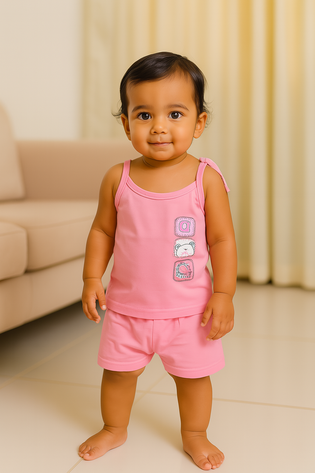 Premium Baby Tie Knot Shorts Set - 3005