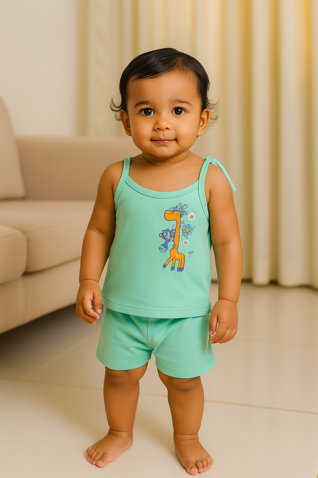 Premium Baby Tie Knot Shorts Set - 3005