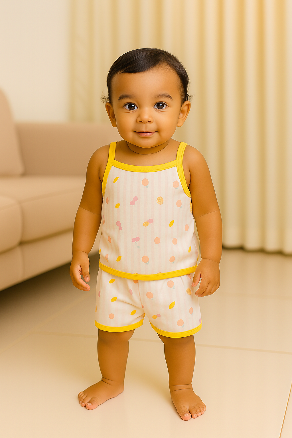 Premium Baby Tie Knot Shorts Set - 3004