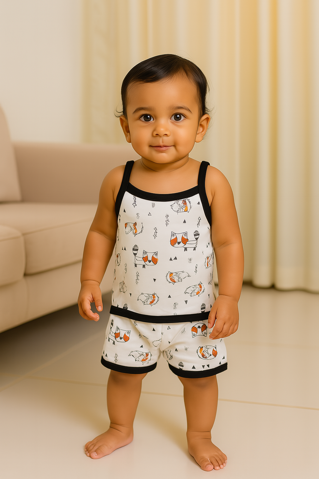 Premium Baby Tie Knot Shorts Set - 3004