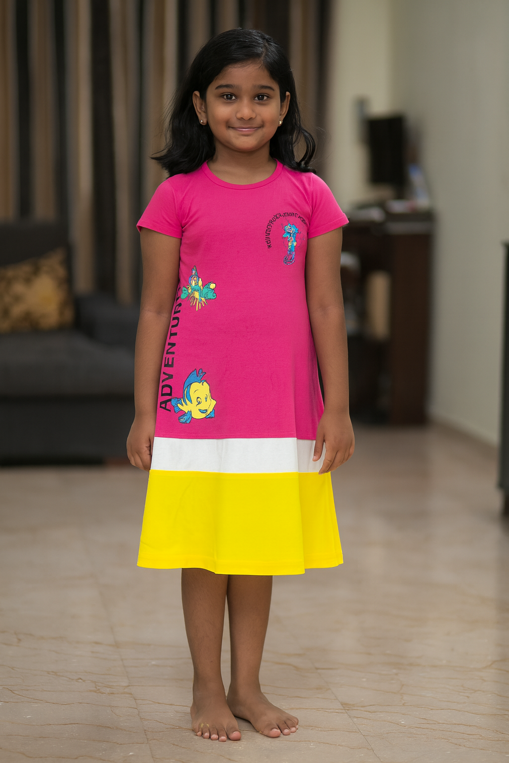 Premium Kids Long Polo Frock - 9024