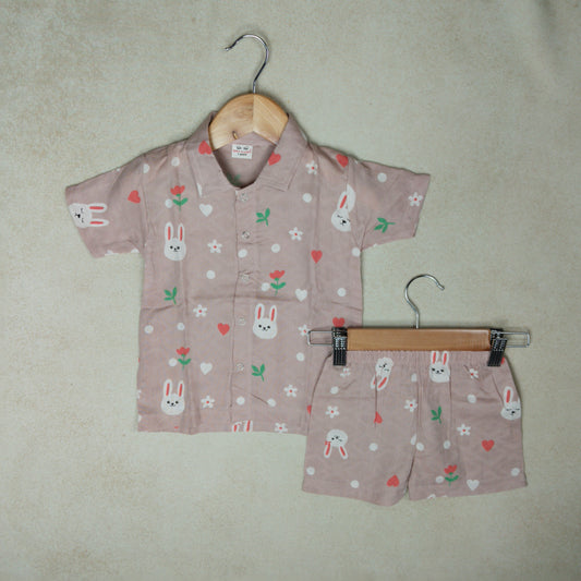 Premium Muslin Baby Co-ord Shorts Set