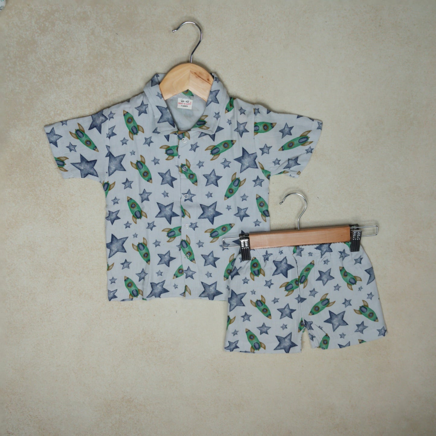 Premium Muslin Baby Co-ord Shorts Set