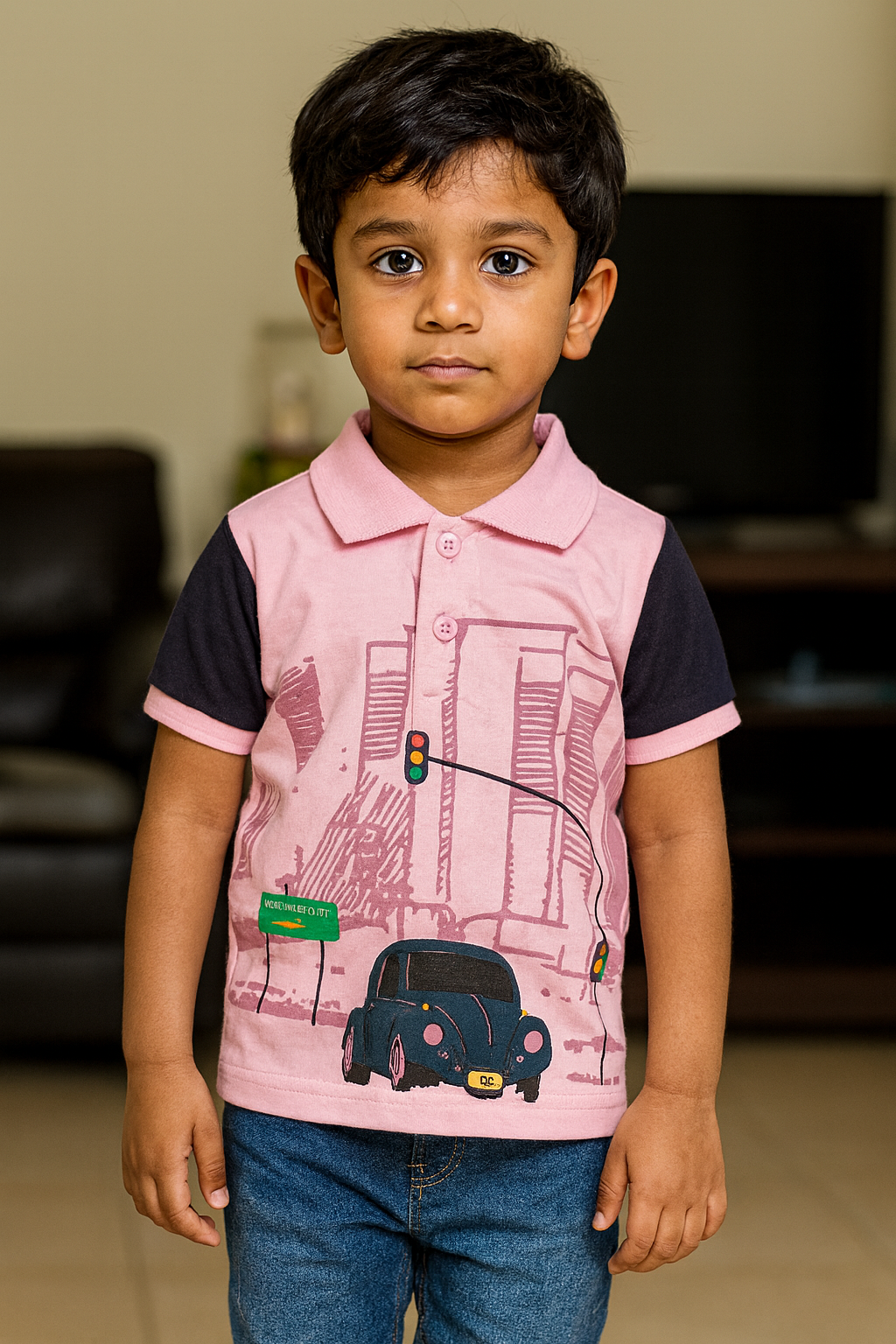 Premium Boy Collar T-Shirt - 9008