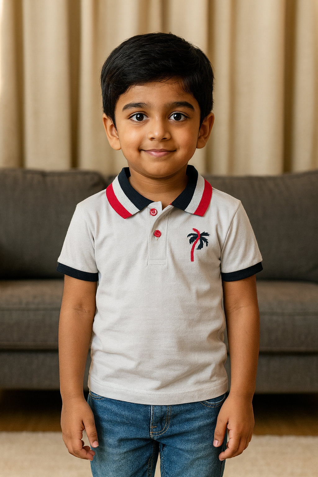 Premium Boy Collar T-Shirt - 9009