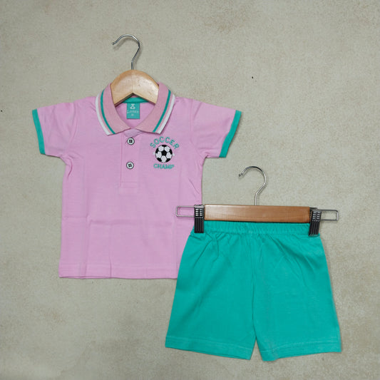 Premium Boy Collar Shorts Set - 199