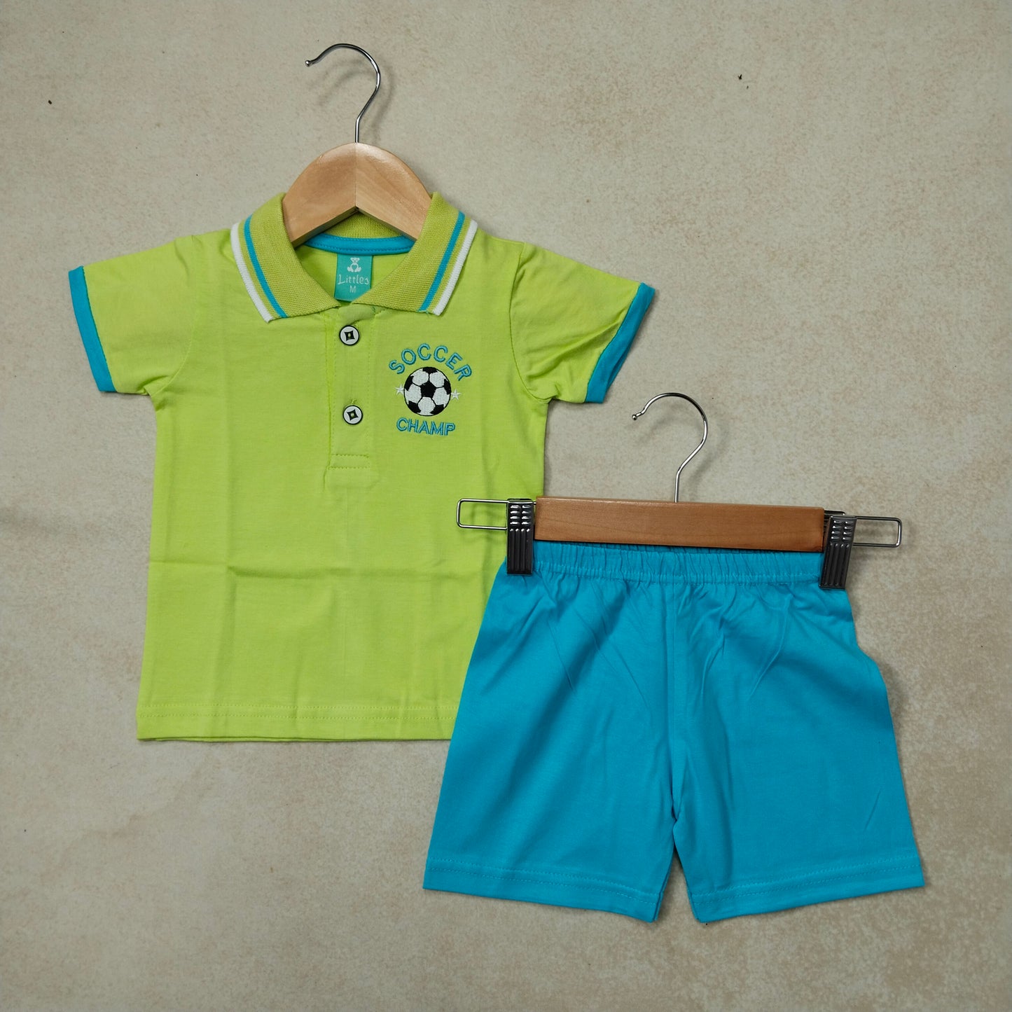 Premium Boy Collar Shorts Set - 199