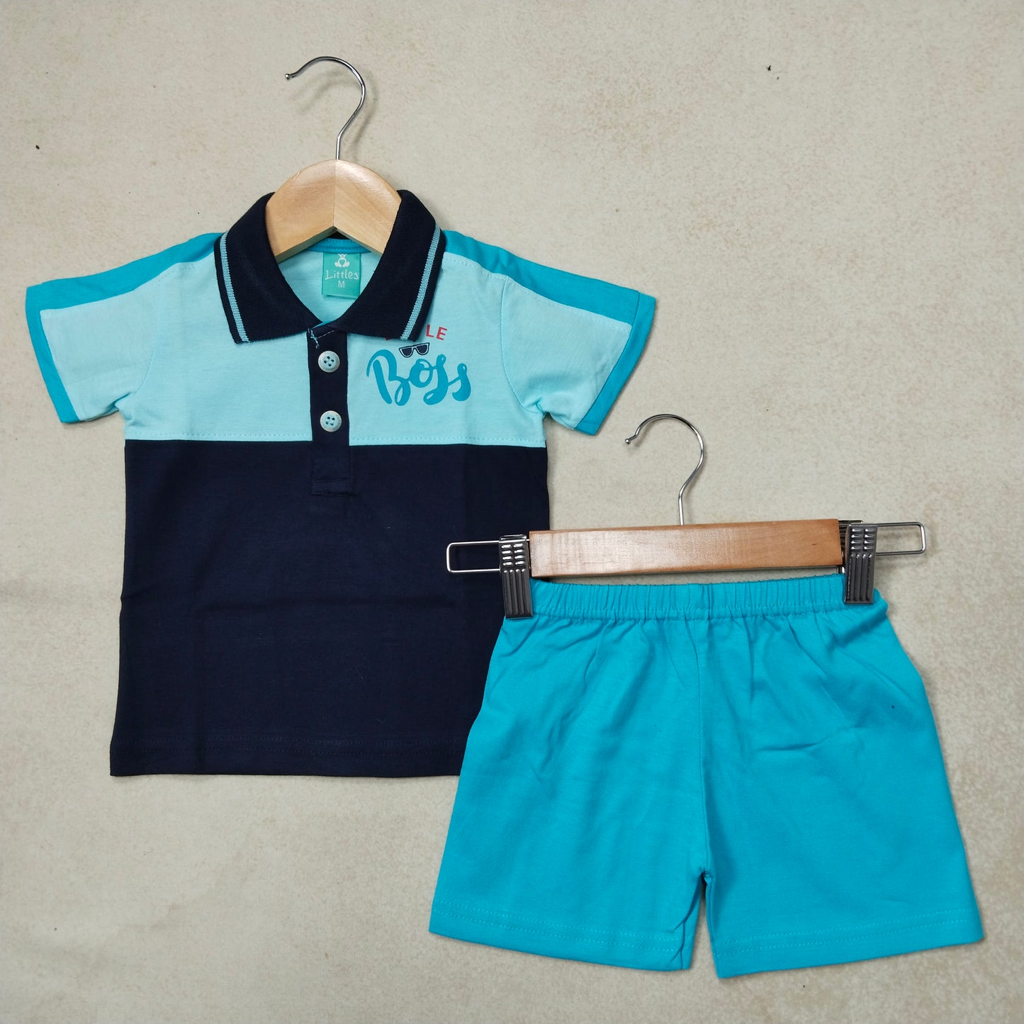 Premium Boy Collar Shorts Set - 199