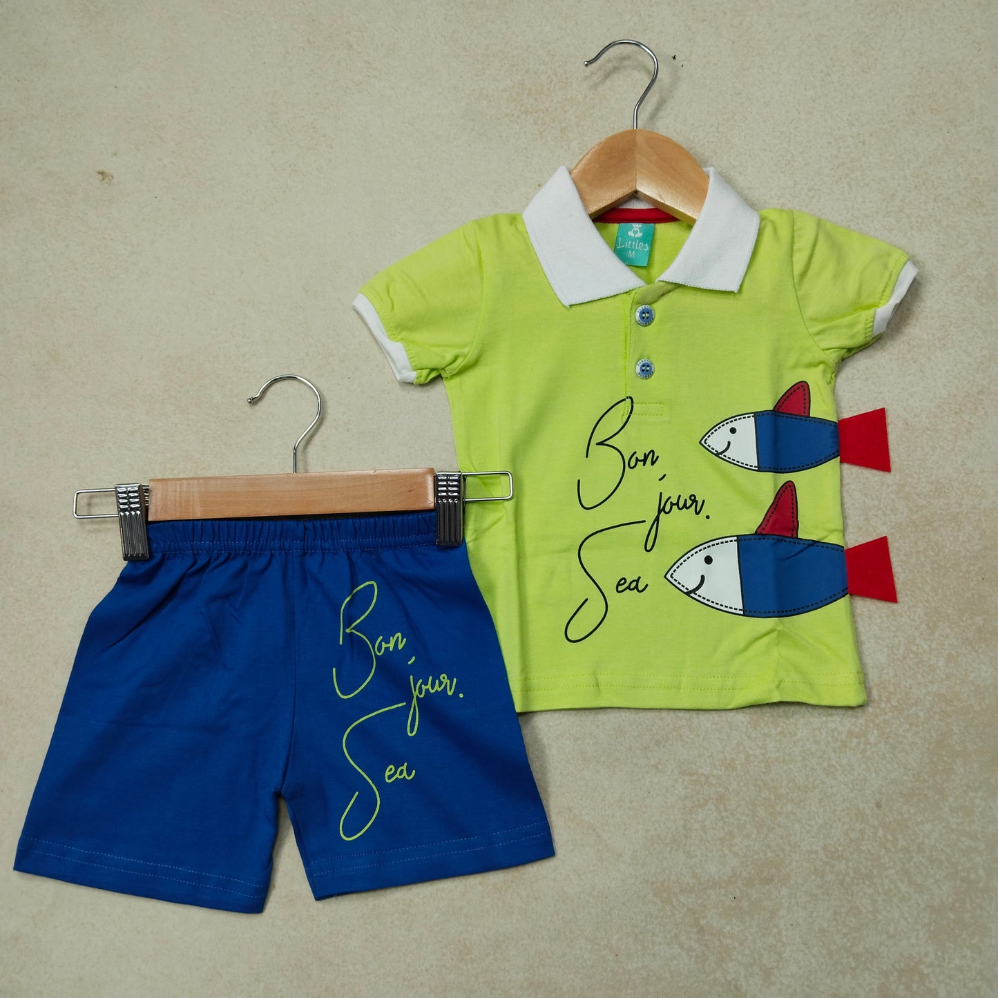 Premium Boy Collar Shorts Set - 199