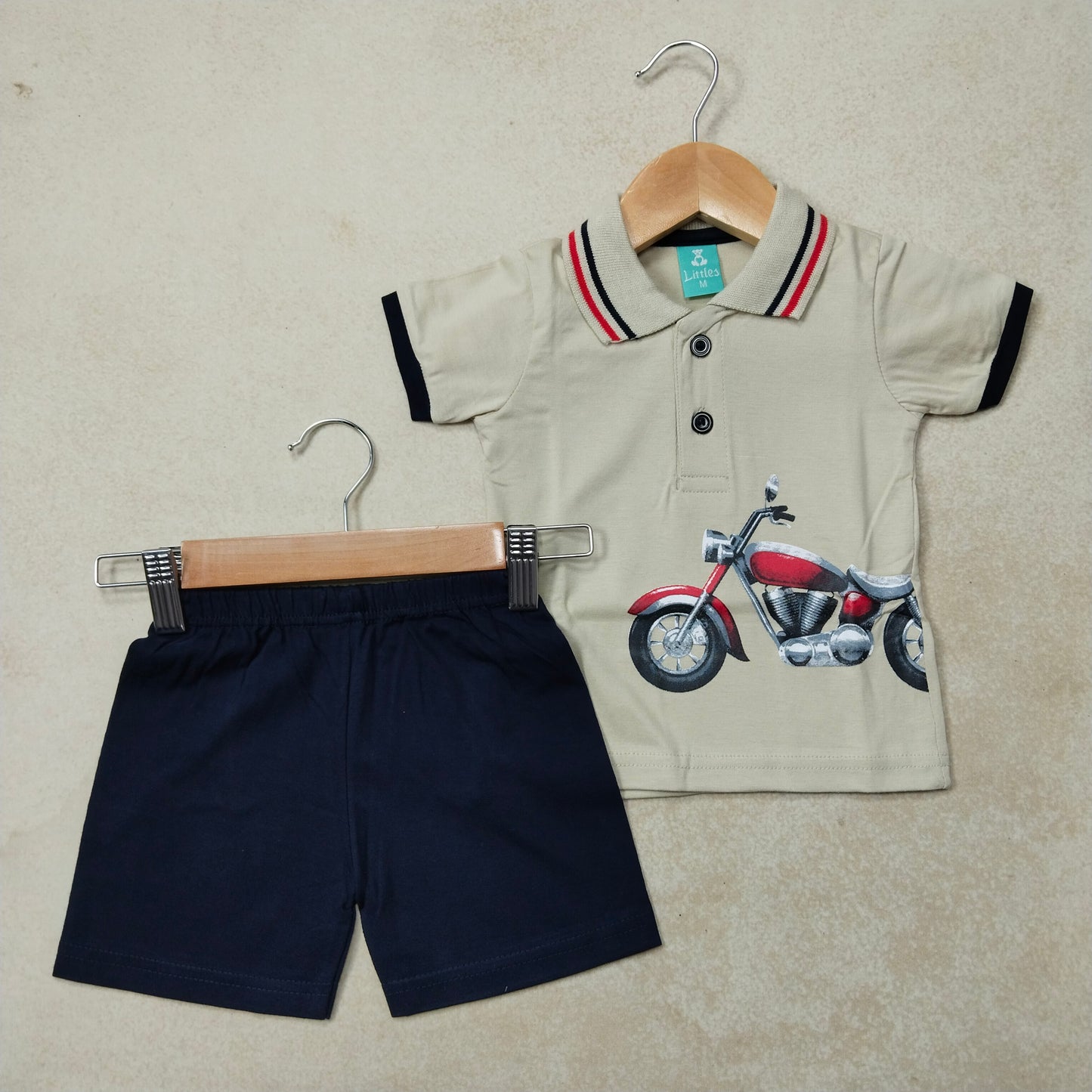Premium Boy Collar Shorts Set - 199