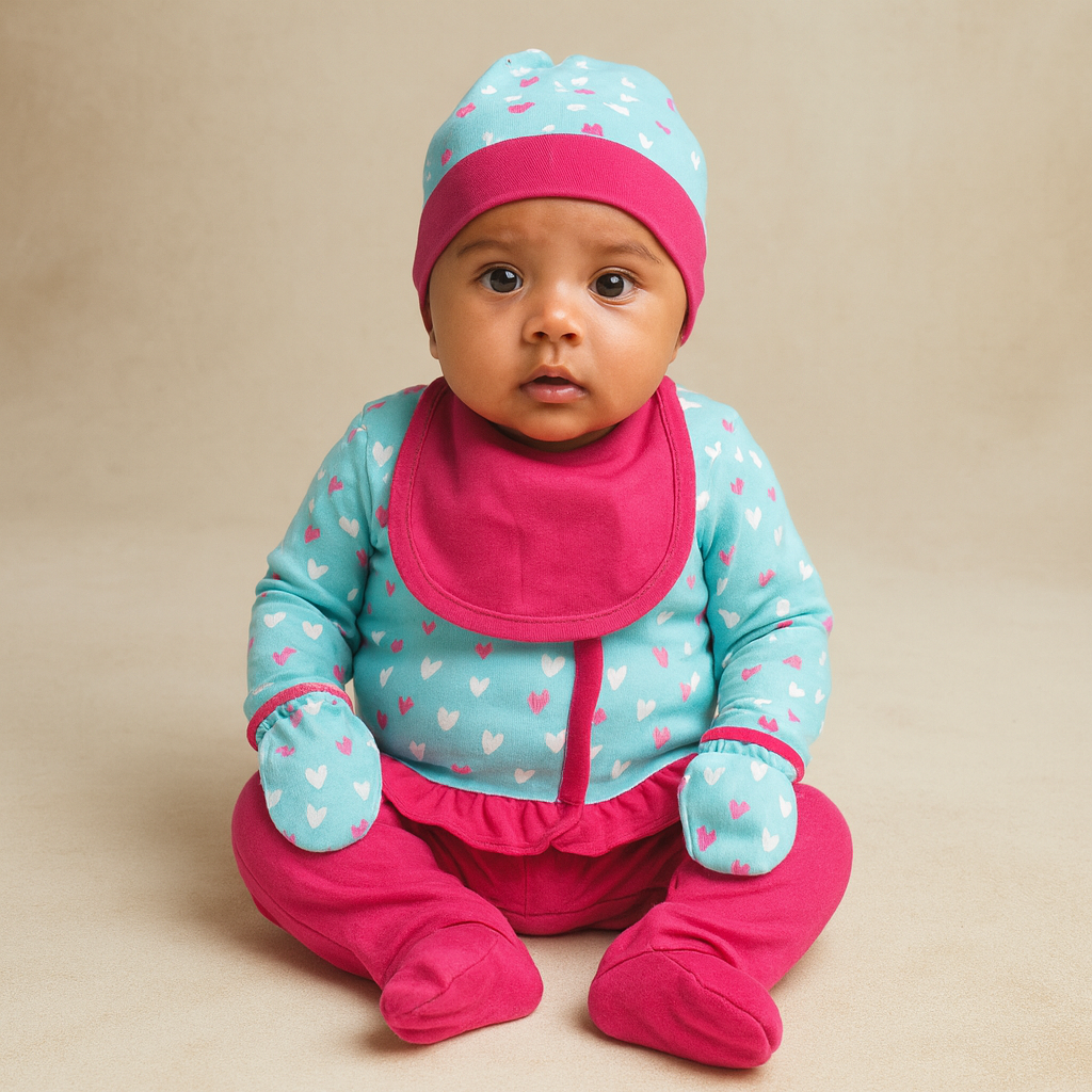 Premium Baby Girl 4 Pcs Set - 3008