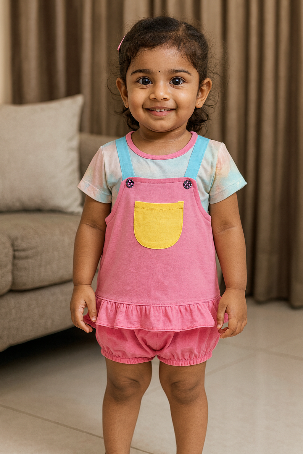 Premium Girl Dungaree Set - 244