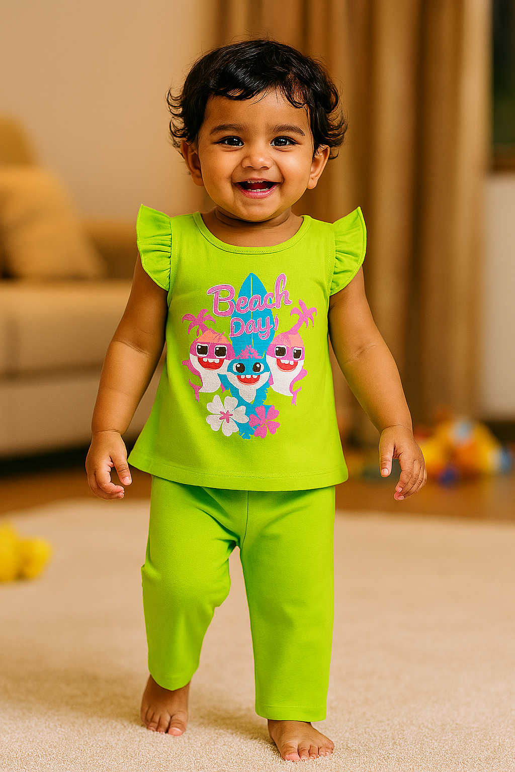 Baby Cotton Capri Set