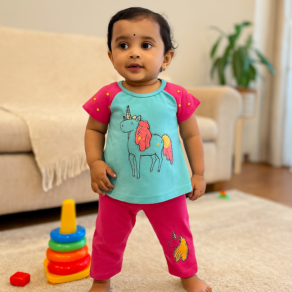 Baby Cotton Capri Set