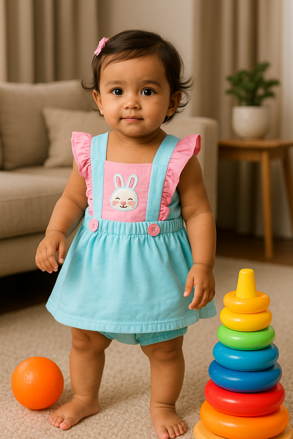 Baby Girl Frock & Shorts Set - 230