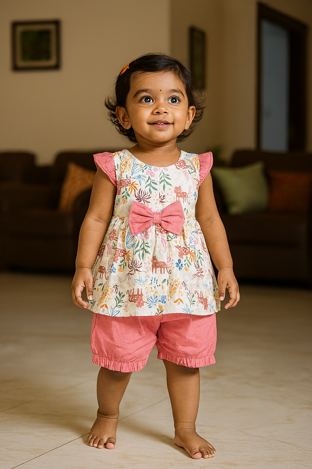 Baby Girl Frock Shorts set - 229