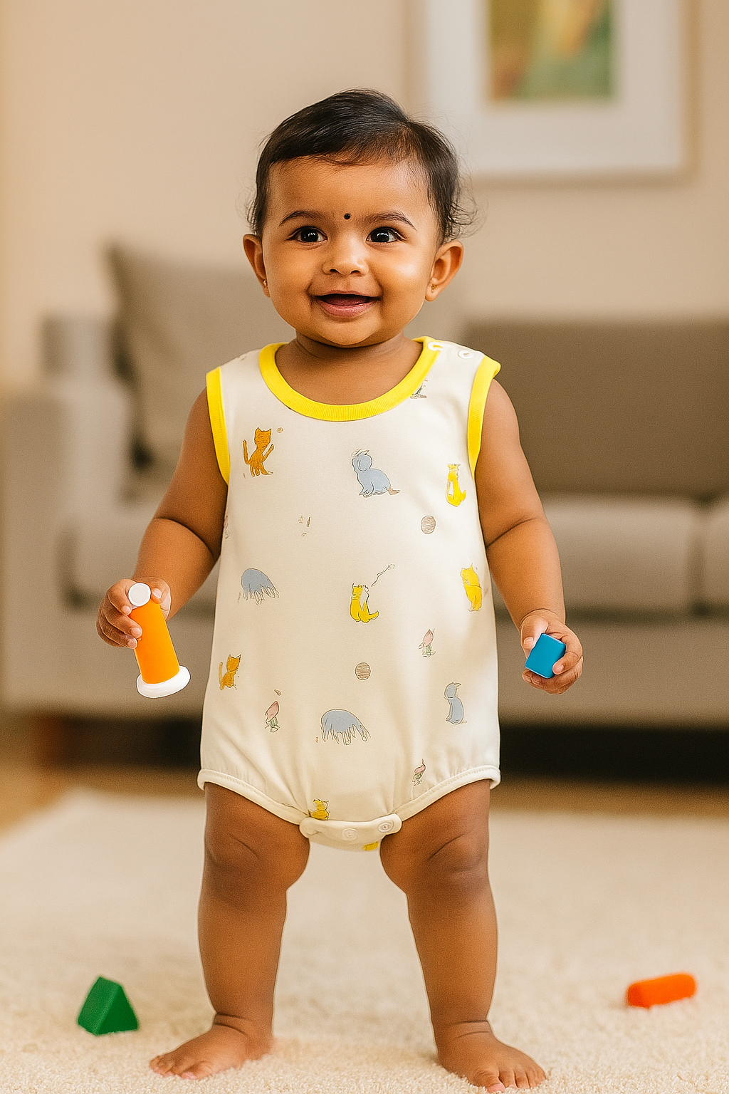 Premium Baby Printed Romper - 3007